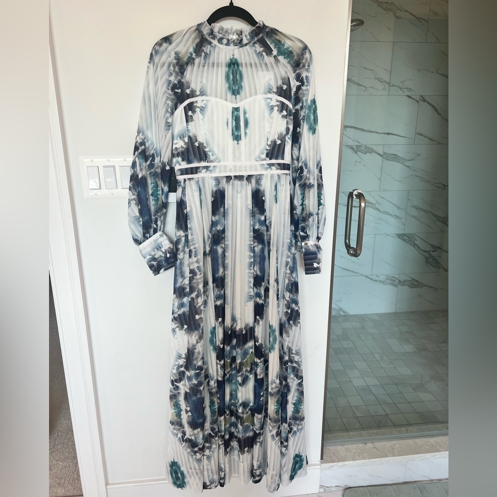 Karen Millen Blue and White Maxi Dress - Picture 8 of 10
